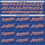 Custom Name and Number Personalized Powder Blue-Orange Mesh Throwback Baseball Jersey - Authentic Team Jersey Personalized