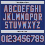 Custom Name Number Unisex Softball Jersey - Personalized Royal Powder Blue Orange Two-Button Design Personalized Royal Powder