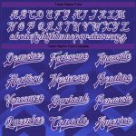 Custom Varsity Letterman Jacket with Personalized Name and Number - Royal Purple-Orange 3D Pattern Bomber Full-Snap Design