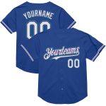 Custom Team Name and Number Baseball Jersey - Royal Purple and Teal Authentic Throwback Mesh Jersey Personalized Royal Purple-Teal