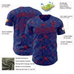 Custom Name and Number 3D Pattern Baseball Jersey - Personalized Royal Red Abstract Team Design Personalized Royal Red 3D