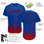 Personalized Philadelphia City Edition Fade Baseball Jersey in Royal Red - Custom Name & Number 3D Authentic Team Apparel