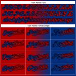 Personalized Gradient Baseball Jersey with Custom Name and Number in Royal Red-Black Authentic Design Personalized Royal