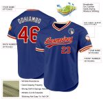 Custom Name and Number Personalized Royal Red-Cream Baseball Jersey - Authentic Throwback Team Style Personalized Royal Red-Cream