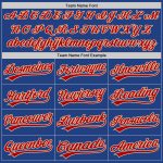 Custom Name and Number Personalized Royal Red-Cream Baseball Jersey - Authentic Throwback Team Style Personalized Royal Red-Cream