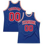 Custom Name & Number Personalized Red-Cream Throwback Basketball Jersey - Authentic Team Jersey Personalized Royal Red-Cream