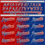 Custom Gradient Varsity Letterman Jacket with Personalization - Red-Cream Bomber Full-Snap Fashion Jacket with Team Name and Number