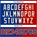 Custom Unisex Softball Jersey - Personalized Royal Red-Cream Gradient Two-Button with Name and Number Personalized Royal