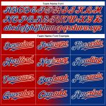 Custom Unisex Softball Jersey - Personalized Royal Red-Cream Gradient Two-Button with Name and Number Personalized Royal