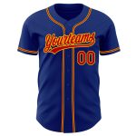 Custom Authentic Baseball Jersey with Personalized Name and Number in Royal Red and Gold Personalized Royal Red-Gold Authentic