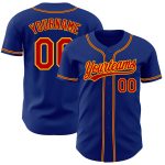 Custom Authentic Baseball Jersey with Personalized Name and Number in Royal Red and Gold Personalized Royal Red-Gold Authentic