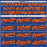 Custom Name Number Authentic Throwback Baseball Jersey - Personalized Royal Red-Gold Team Jersey Personalized Royal Red-Gold