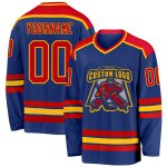 Custom Royal Red and Gold Hockey Jersey - Personalized Sports Apparel Personalized Royal Red-Gold Hockey Jersey