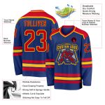 Custom Royal Red and Gold Hockey Jersey - Personalized Sports Apparel Personalized Royal Red-Gold Hockey Jersey