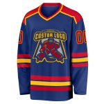 Custom Royal Red and Gold Hockey Jersey - Personalized Sports Apparel Personalized Royal Red-Gold Hockey Jersey