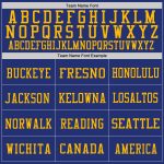 Custom Name and Number Royal Red Gold Authentic Throwback Football Jersey - Personalized Team Jersey Personalized Royal Red-Gold
