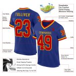 Custom Name and Number Royal Red Gold Authentic Throwback Football Jersey - Personalized Team Jersey Personalized Royal Red-Gold