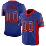Custom Name and Number Football Jersey in Royal Red and Gold Mesh - Personalized Drift Fashion Team Apparel Personalized