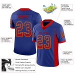 Custom Name and Number Football Jersey in Royal Red and Gold Mesh - Personalized Drift Fashion Team Apparel Personalized