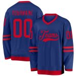 Custom Name and Number Hockey Jersey - Personalized Royal Red Team Gear Personalized Royal Red Hockey Jersey Team Custom