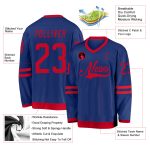 Custom Name and Number Hockey Jersey - Personalized Royal Red Team Gear Personalized Royal Red Hockey Jersey Team Custom