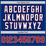 Personalized Authentic Baseball Jersey with Custom Name & Number - Royal Red & Light Blue Split Fashion Design Personalized