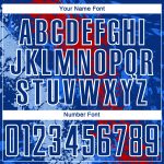 Custom Name Number Soccer Jersey - Personalized Royal Red Light Blue Dripping Splatter Art Sublimation Uniform Personalized