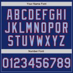 Custom Name and Number Unisex Softball Jersey Light Blue Royal Red Pinstripe Two-Button Personalized Royal Red Pinstripe