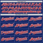 Custom Name Number Authentic Baseball Jersey - Personalized Red-White Royal Red Pinstripe Team Jersey Personalized Royal
