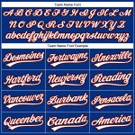 Custom Name and Number Authentic Baseball Jersey - Personalized Royal Red Pinstripe White-Black Design Personalized Royal