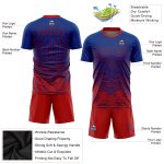 Personalized Sublimation Soccer Jersey, Royal Red Soccer Uniform for Kids & Adults Personalized Royal Red Sublimation Soccer