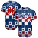 Custom Name Number 3D American Flag Baseball Jersey - Personalized Royal Red-White Team Jersey Personalized Royal Red-White