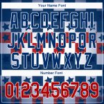 Custom Name Number 3D American Flag Baseball Jersey - Personalized Royal Red-White Team Jersey Personalized Royal Red-White