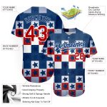 Custom Name Number 3D American Flag Baseball Jersey - Personalized Royal Red-White Team Jersey Personalized Royal Red-White