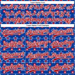 Personalized 3D American Flag Baseball Jersey - Royal Red-White Patriotic Sportswear Personalized Royal Red-White 3D American