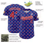 Personalized 3D American Flag Baseball Jersey - Royal Red-White Patriotic Sportswear Personalized Royal Red-White 3D American