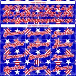 Custom 3D American Flag T-Shirt, Royal Red-White Patriotic Performance Tee Personalized Royal Red-White 3D American Flag