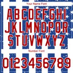 Personalized 3D American Flag Patriotic Performance T-Shirt with Custom Name & Number - Royal Red-White Team Apparel Personalized