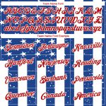 Personalized 3D American Flag Patriotic Performance T-Shirt with Custom Name & Number - Royal Red-White Team Apparel Personalized