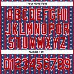 Custom Name and Number 3D American Flag Baseball Jersey - Personalized Royal Red-White Team Apparel Personalized Royal Red-White