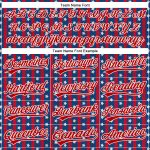 Custom Name and Number 3D American Flag Baseball Jersey - Personalized Royal Red-White Team Apparel Personalized Royal Red-White
