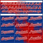 Custom Name Number Baseball Jersey - Personalized 3D Royal Red-White Abstract Brush Stroke Design Personalized Royal Red-White