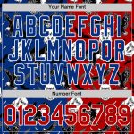 Personalized American Eagle Baseball Jersey - Royal Red-White 3D Pattern Design Personalized Royal Red-White 3D Pattern Design