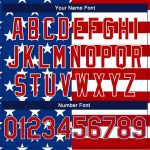Personalized 3D American Flag Basketball Jersey - Royal Red-White Design, Authentic Quality Personalized Royal Red-White
