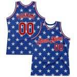 Custom American Flag Basketball Jersey - Personalized Royal Red-White 3D Design with Team Name and Number Personalized Royal