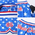 Custom American Flag Basketball Shorts with 3D Red-White Pattern - Personalized with Name and Number Personalized Royal Red-White