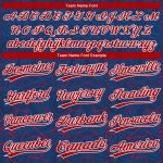 Custom Name and Number Authentic 3D Pattern Baseball Jersey - Personalized Royal Red-White Team Apparel Personalized Royal