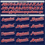 Personalized Twinkle Star 3D Gradient Baseball Jersey in Royal Red-White Design Personalized Royal Red-White 3D Pattern Design