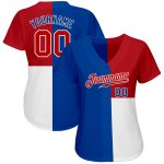 Custom Name and Number 3D Pattern Baseball Jersey - Personalized Multicolor Royal Red-White Team Jersey Personalized Royal