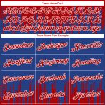 Custom Personalized Basketball Jersey - Royal Red-White Abstract Vertical Lines, Authentic City Edition, Team Name & Number